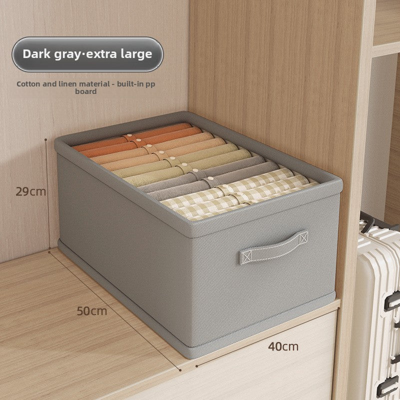 Drawer Style Wardrobe Storage Box Household Fabrics Clothes Pants without Lid Storage Cotton and Linen Storage Storage Basket Box