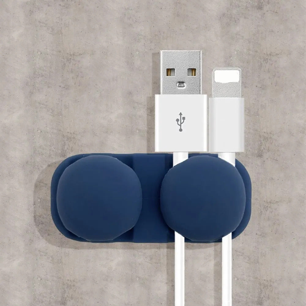 STONEGO Silicone USB Cable Organizer Cable Winder Desktop Tidy Management Clips Cable Holder for Mouse Headphone Wire Organizers