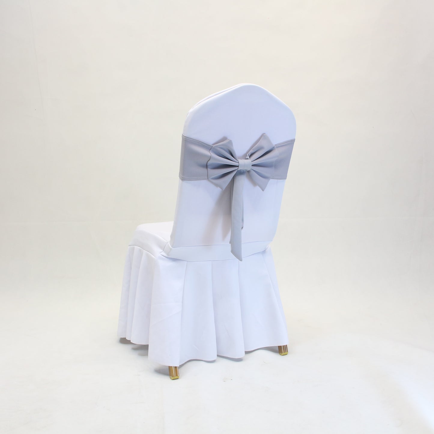 V45O Banquet Elastic Chair Cover No Tie Bowknot Chair Back Flower Decoration Wedding Hotel VIP Stool Strap