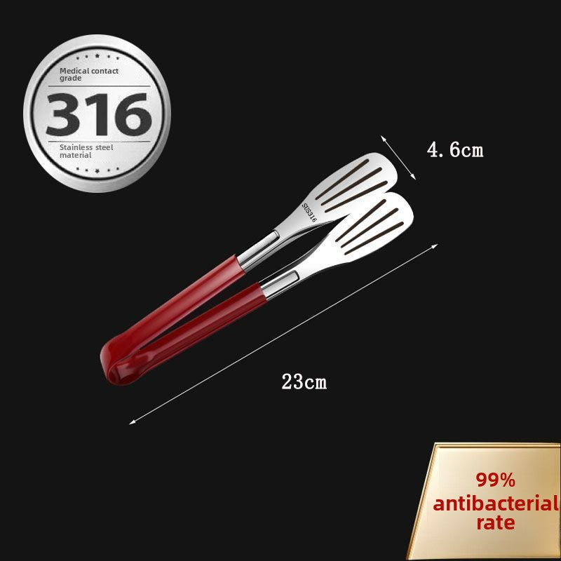 Extra Thick 316 Stainless Steel Food Tongs BBQ Tongs Meat Tongs Steak Tongs Kitchen Food Tongs Baking Bread Tongs
