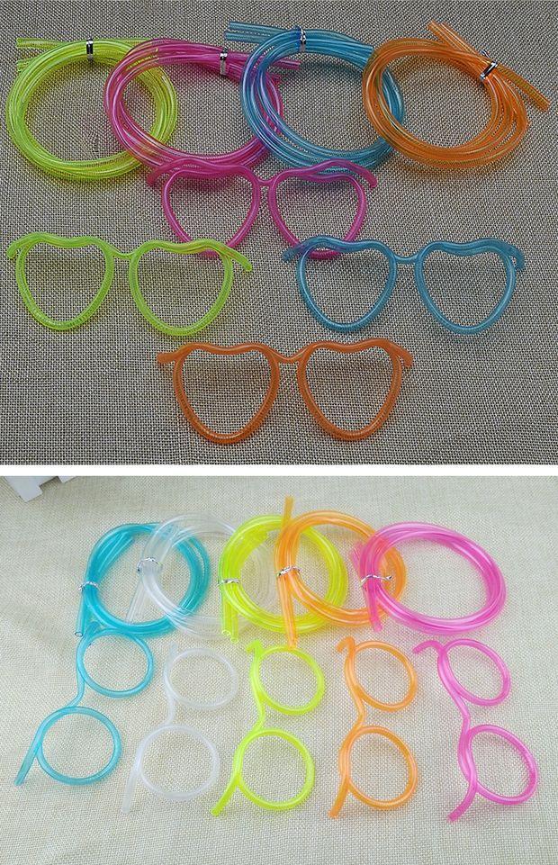 Glasses Straw Funny Lazy People Drinking Water Creative Cool Cute Drink Super Long Glasses Eye Straw