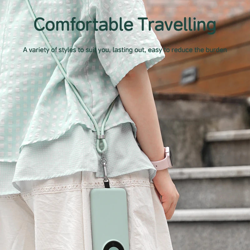 Hagibis Universal Phone Lanyard USB C Cable 2 in 1 Phone Strap C to C/C to L Charging Cord for iPhone 15 14 Pro Max Most Phones